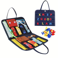 Busy Board Felt Toy Educational Learning Sensory Recognise Time Toy