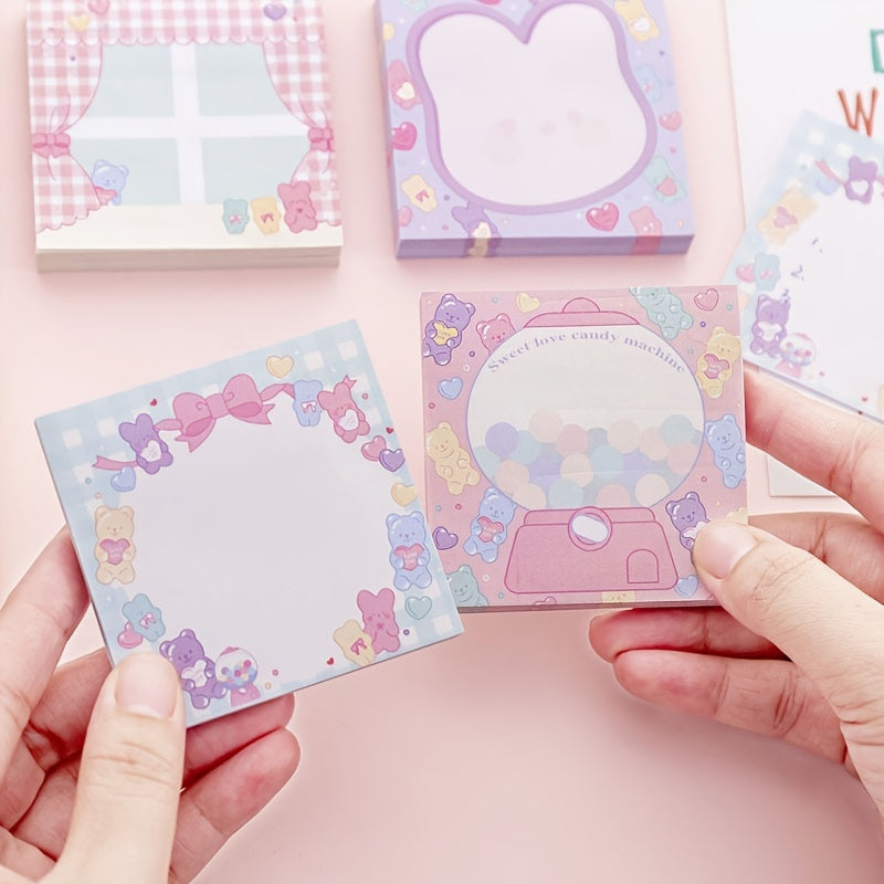 Heart Sticky Notes 4pcs Student Message Stickers Memo Pads 320 Sheets