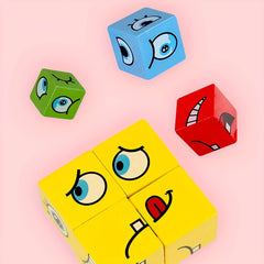 Wooden Face Changing Puzzle Board Game for Children