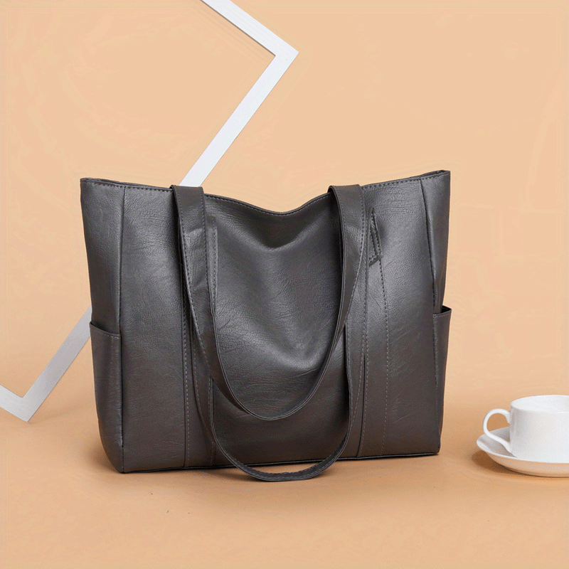 Large Capacity Tote Shoulder Bag Zipper Storage Bag