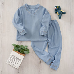 Toddler Pajama Set V Neck Pullover Top Pants Set