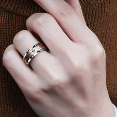 Stainless Steel Couples Rings Engagement Rings Rose