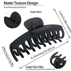 3Pcs Vintage Hair Claw For Women Thick Hair Nonslip Hair Clips