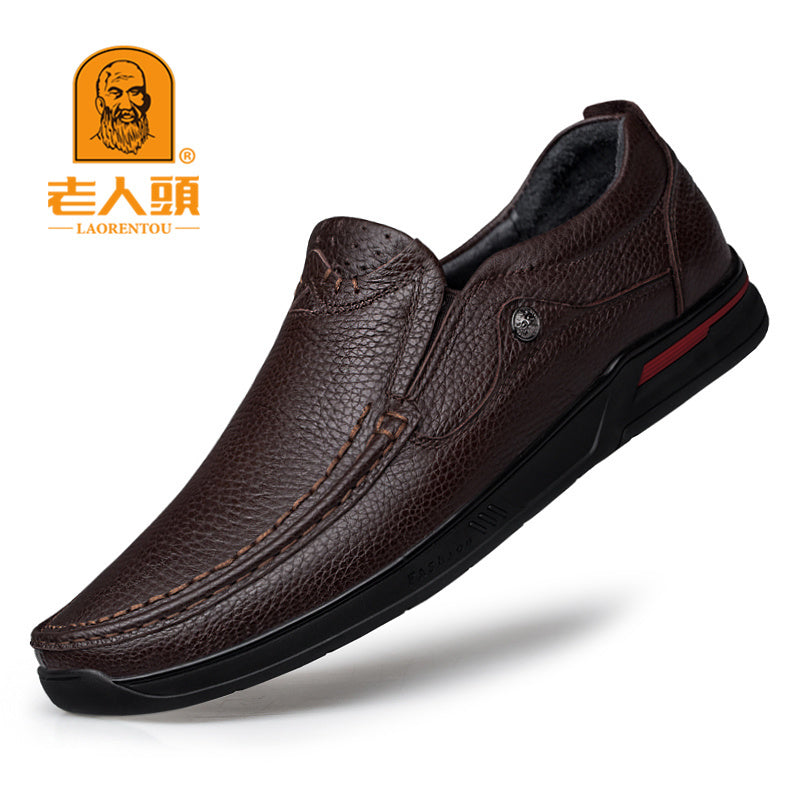 Men's Leather Loafer Shoes Slip On Non-slip Shoes Spring Summer