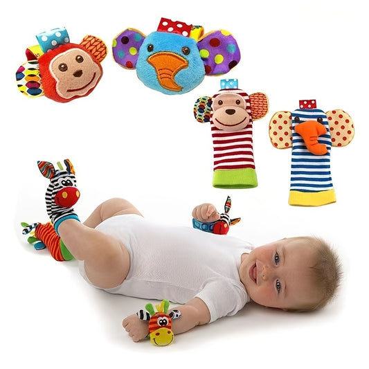 Infants Soft Baby Rattle Toys Wrist Rattle Foot Sock Rattles