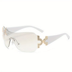Y2K Wrap Around Sunglasses Mirrored UV400 Sun Shades
