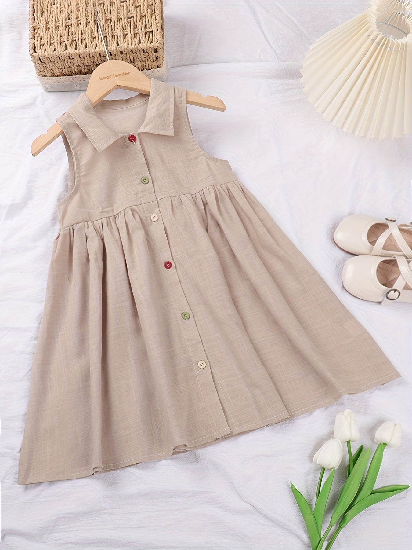 Girls Sleeveless Peplum Dress Party Vacation Outfit