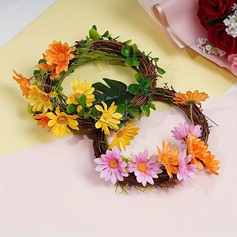 1pc Rattan Branch Wreath DIY Christmas Crafts Wedding Party Decor