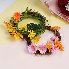 1pc Rattan Branch Wreath DIY Christmas Crafts Wedding Party Decor
