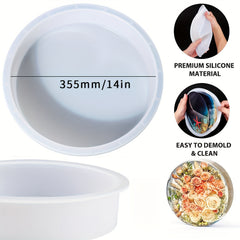 Large Round Tray Table Resin Molds 35x56cm