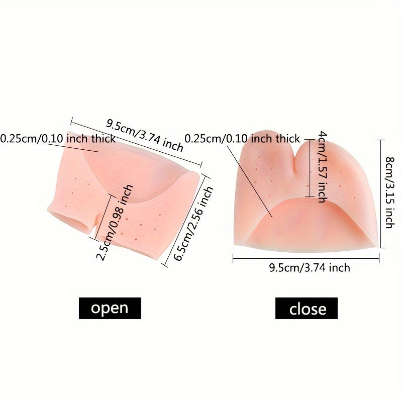 2pairs Silicone Foot Tip Cover Soft Anti-wear Toe Separator