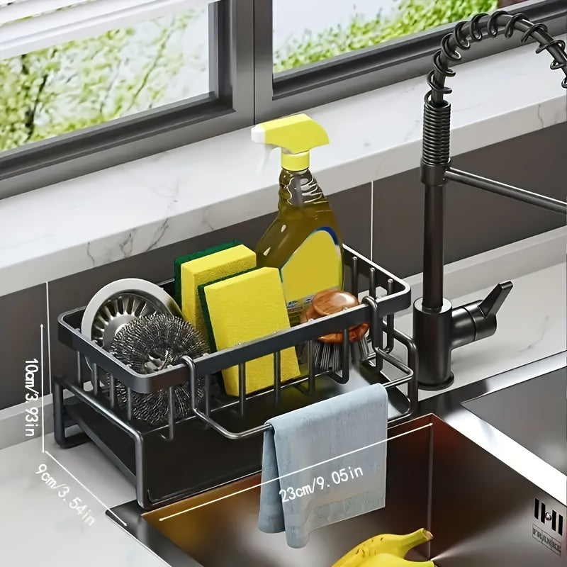 Faucet Sponge Holder Sink Box Organizer Hanging Rack for Drying Soap Sponge