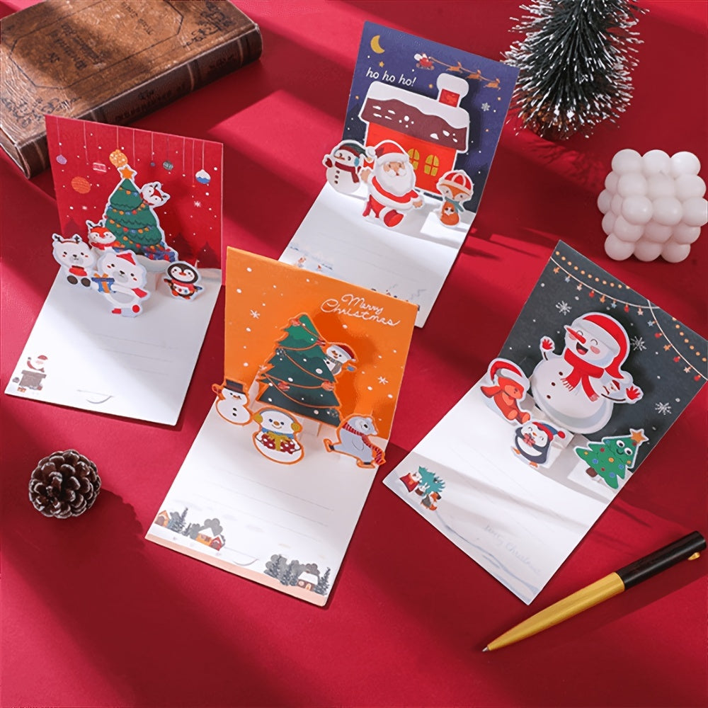 3D Christmas Greeting Card Baby Birth Newborn Cartoon Winter Theme