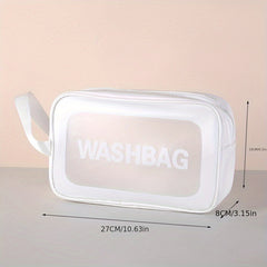 Transparent Waterproof Cosmetic Bag Hangable Makeup Storage Organizer