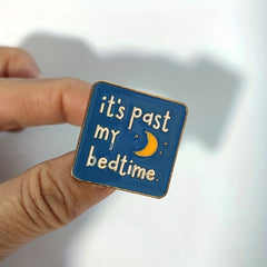 2pcs Past My Bedtime Enamel Pin Sleep Pin Not Awake Pin Bedtime Pin Moon Tired