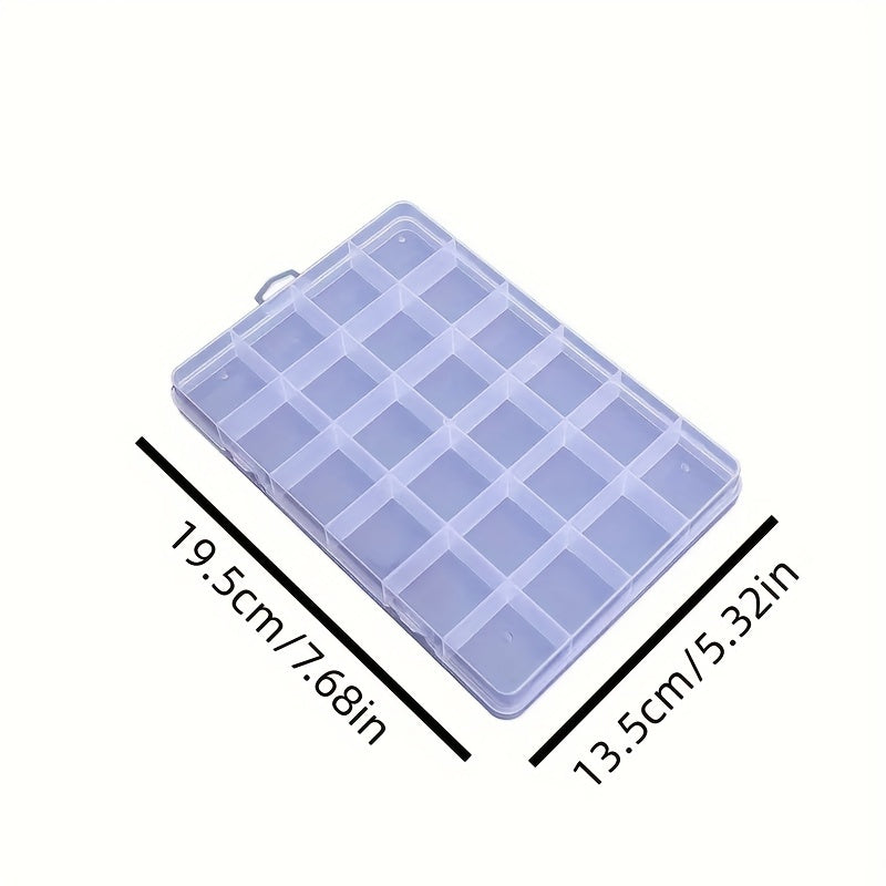 1pc Hardware Parts Sub grid Box With Lid Fixed Grid Plastic Storage Box