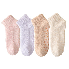4 Pairs Cozy Fuzzy Socks for Women
