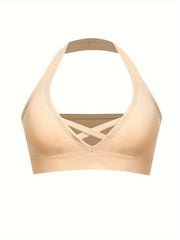 Criss Cross Hollow Push Up Bra Backless Comfortable Stretch Bra