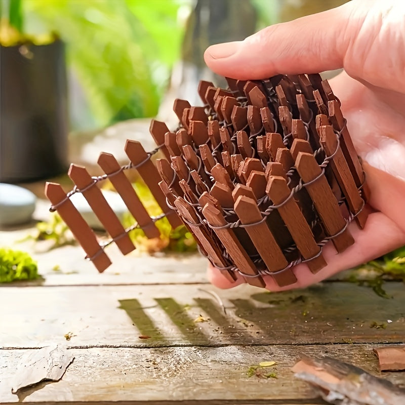 Mini Picket Fence for Dollhouse and Fairy Garden Decor