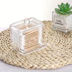 Clear Acrylic Cotton Swab Holder Bathroom Canister