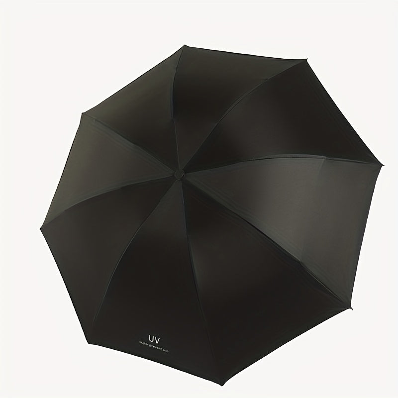Bone Vinyl Umbrella Sun Protection Automatic Folding Umbrella Sun Shade