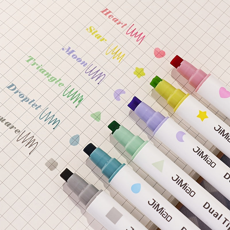 6 Pack Dual Tip Highlighters for Art & Crafts