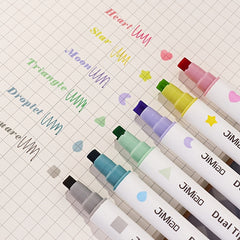 6 Pack Dual Tip Highlighters for Art & Crafts