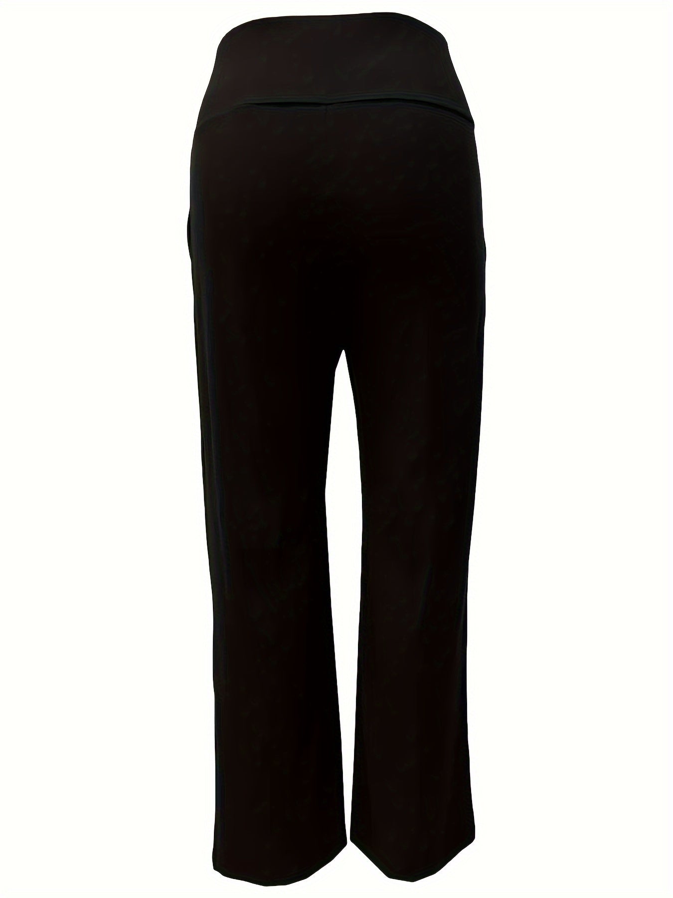 Women's Plus Solid Wide Leg Trousers With Pockets