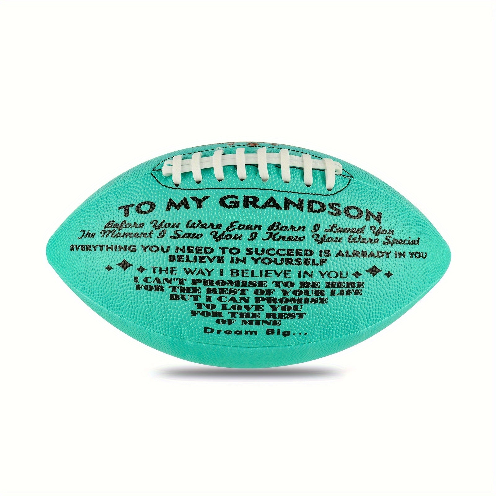 Engraved American Football Size 9 To My Grandson From Grandpa Grandma Christmas
