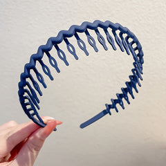 Matte Colorful Hair Band for Women Non-Slip Wavy Headband