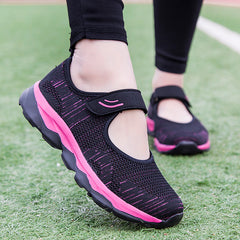 Women's Breathable Knit Sneakers Low Top Lightweight Casual Shoes