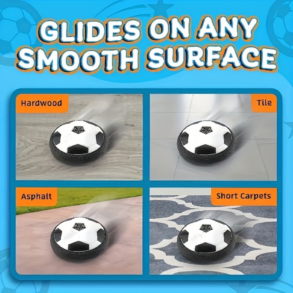 LED Floating Soccer Ball with Foam Barriers Indoor Outdoor Play