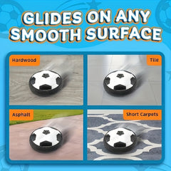LED Floating Soccer Ball with Foam Barriers Indoor Outdoor Play
