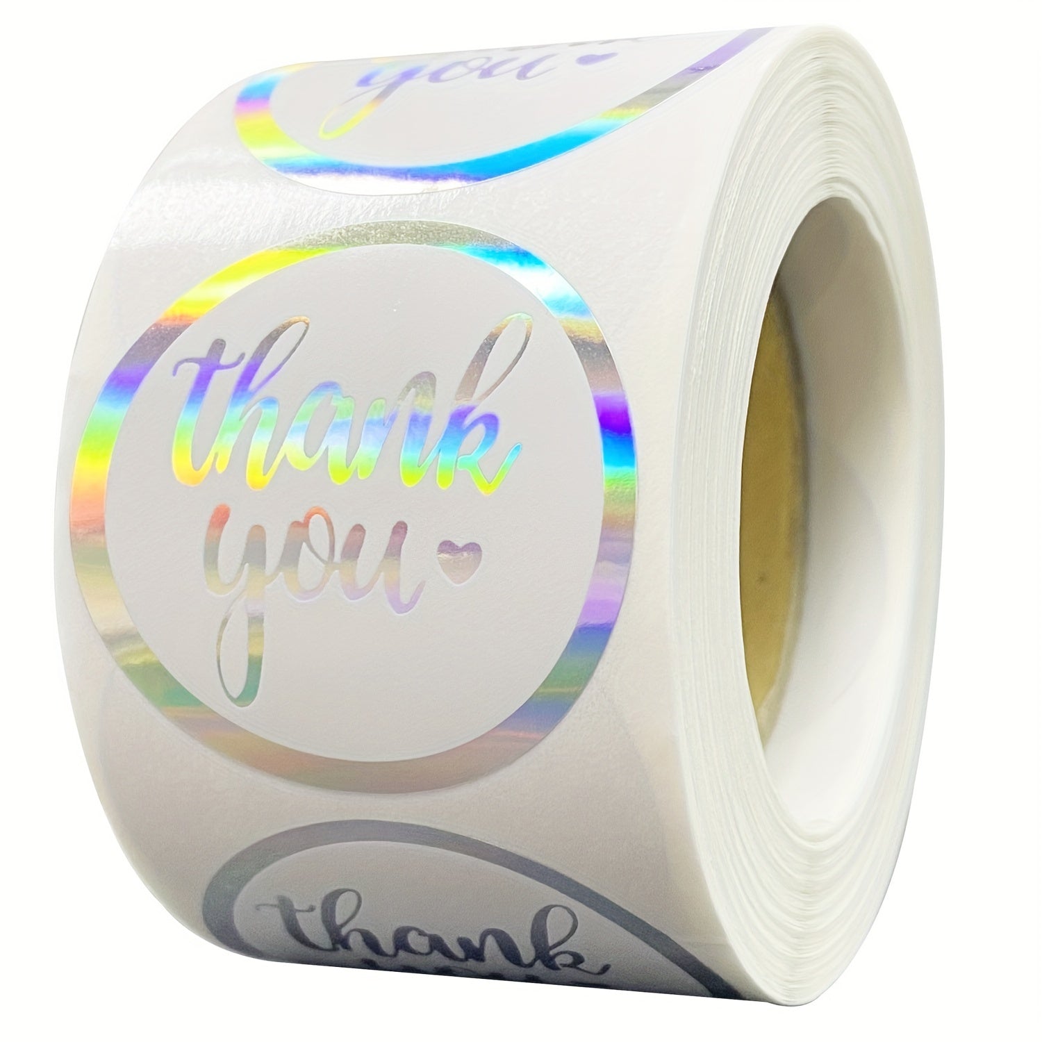 500 Sheets Roll 2 54 Cm Rainbow Laser Thank You Sticker