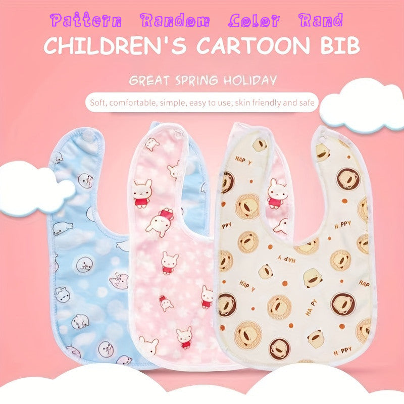 3pcs Waterproof Baby Bib Triangle Newborn Bibs Saliva Towel Baby Feeding Bib