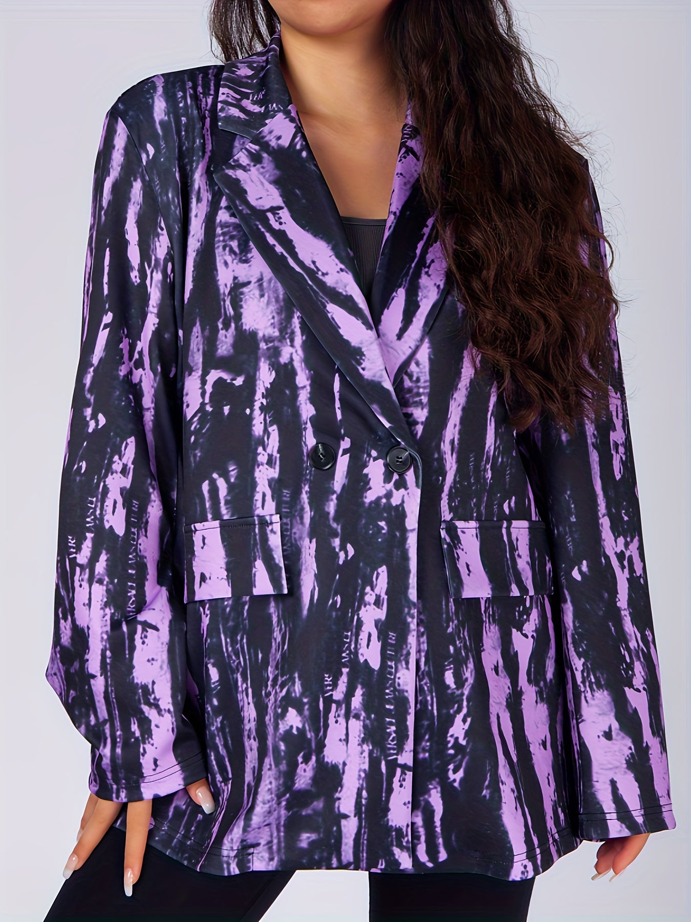  Tie Dye Long Sleeve Blazer