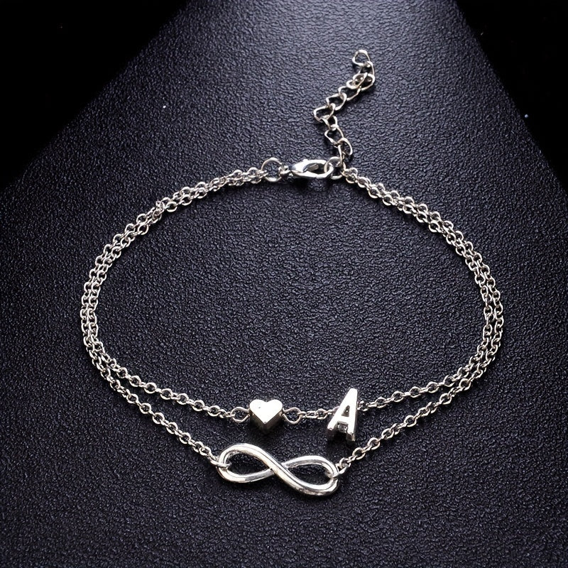 Letter Heart Beach Anklet Foot Jewelry