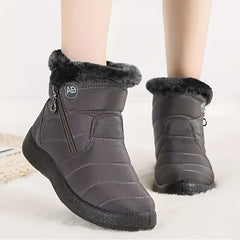 Women's Waterproof Snow Boots Cozy Fleece Lining Warm Winter Ankle Boots