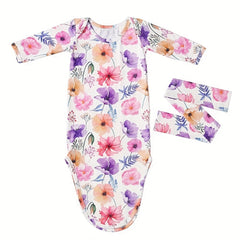 Newborn Photo Props Baby Wrap Set with Hairband