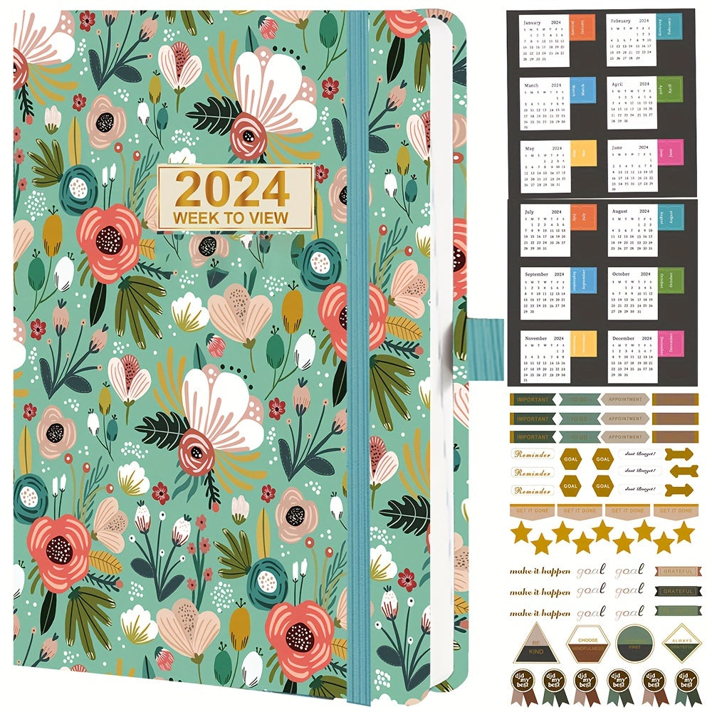 A4 Weekly Diary Jan - Dec PU Leather Hard Cover