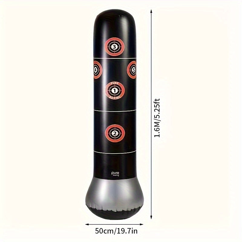Thickened Inflatable Boxing Column w/ Air Pump Punching Bag Toy Fitness Sandbag
