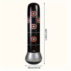 Thickened Inflatable Boxing Column w/ Air Pump Punching Bag Toy Fitness Sandbag