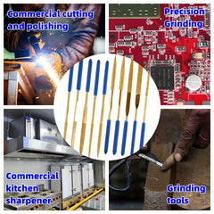 10pcs Mini Titanium Coated Files Kit for Wood Ceramic Glass