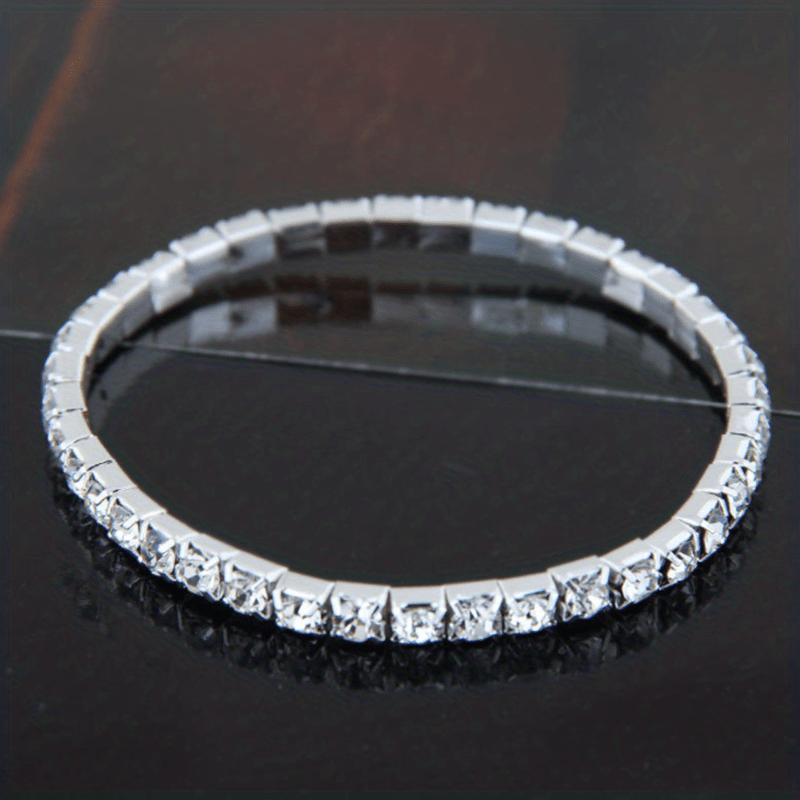 Men's Zircon Anklet Bracelet Dainty Faux Diamond Stretchy Anklet