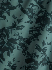 Flower Silhouette Pattern Men's Short Sleeve Hawaiian Shirt