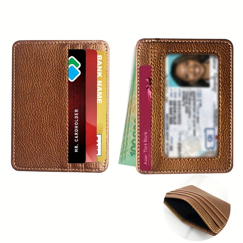 2pcs Slim PU Leather Card Holder Credit Card Holder