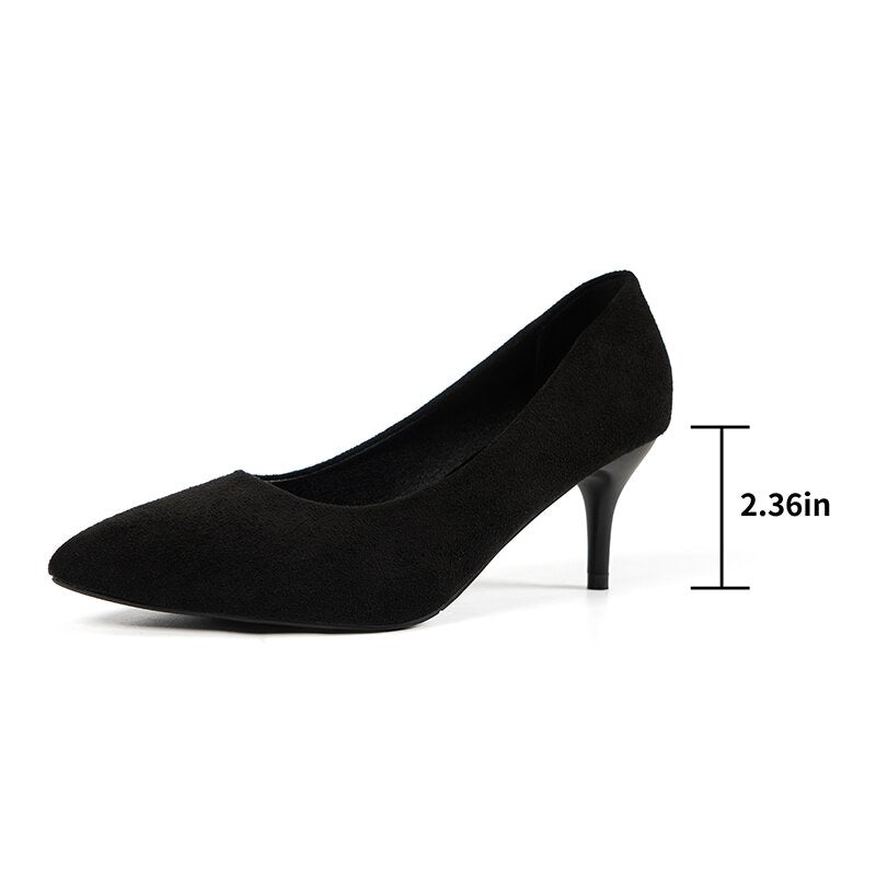 Women's Pointed Toe High Heels Slip On Court Pumps