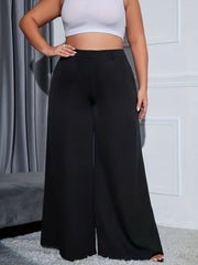  High Rise Wide Leg Suit Pants With Pockets