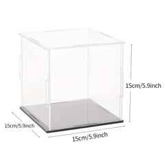 Acrylic Collectible Display Box Adhesive Transparent Dustproof Storage