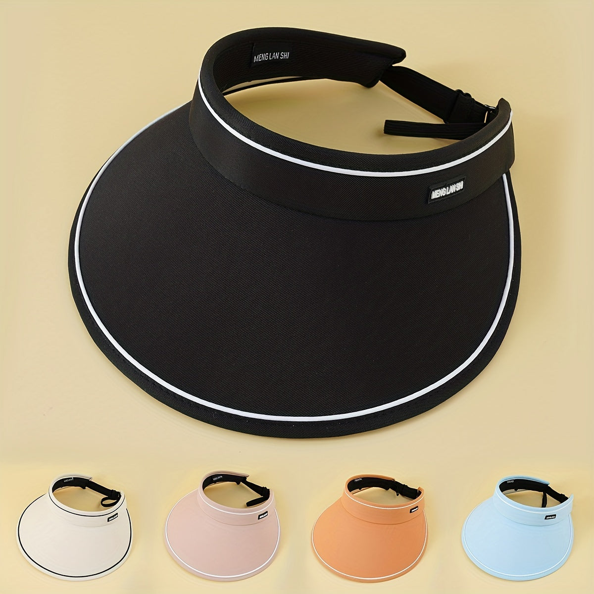 Wide Brim Visor Hat Solid Outdoor Sunscreen Sun Hats Breathable UV Protection